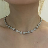 CZ Diamond Bone Necklace
