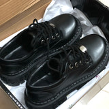 Black Leather Low Boots