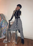 Black And White Checkerboard Trousers
