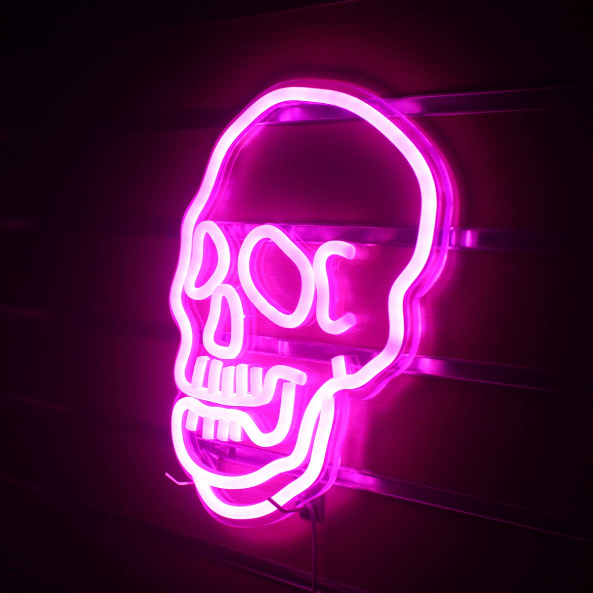 Memento Mori Skull Neon Light – White Market