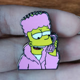 Bart Calling Enamel Pin