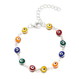 Rainbow Evil Eye Necklace Bracelet Anklet