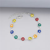 Rainbow Evil Eye Necklace Bracelet Anklet