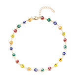 Rainbow Evil Eye Necklace Bracelet Anklet