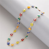 Rainbow Evil Eye Necklace Bracelet Anklet