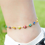 Rainbow Evil Eye Necklace Bracelet Anklet
