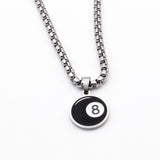Stainless Steel 8 Ball Necklace