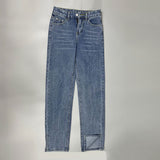 High Waist Side Split Jeans