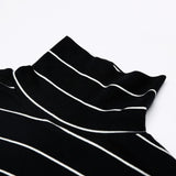 Vintage Styled Striped Turtleneck Shirt