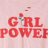 Distressed Pink Girl Power Tee