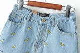 "Banana" Jean Shorts
