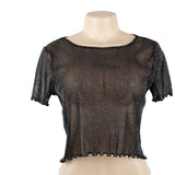 See Through Meshed Short Sleeve Top