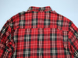 Distressed Plaid Flannel Shirt