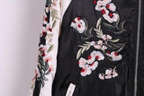 Reversible Floral Embroidered Bomber Jacket