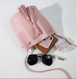 Pastel Leather Bucket Bags