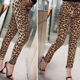 Leopard Straight Trousers