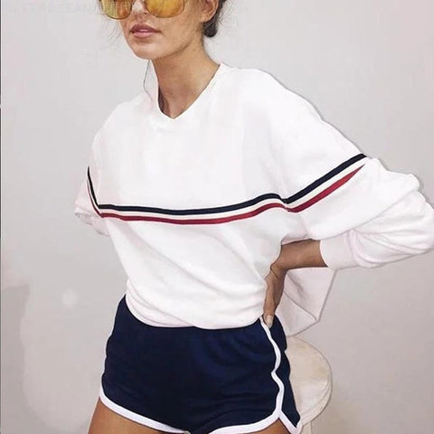 Two Stripe Oversized Pullover