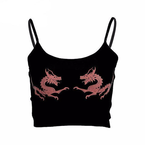 Dragon Cropped Camisole Top