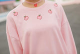 Peach Embroidered Pullover