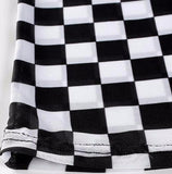 Checkered Meshed Long Sleeve Tee
