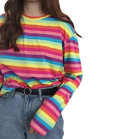 Rainbow Gradient Long Sleeve Shirt