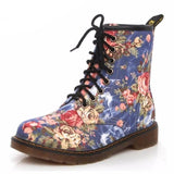 Rose Printed Martin Boots