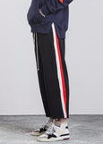Two Tone Striped Cropped Trousers