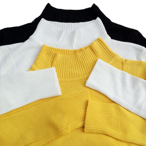 Basic Knit Mock Turtleneck Sweater