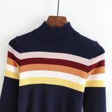 Rainbow Knitted Turtleneck