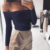 Cut Shoulder Knitted Top
