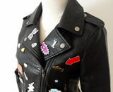 Patched Motorcycle Jacket