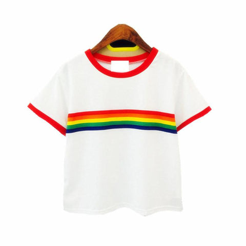 Rainbow Stripe Tee