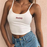"Honey" Embroidered Sport Top