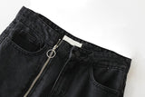 Asymmetrical Zip Up Jeans