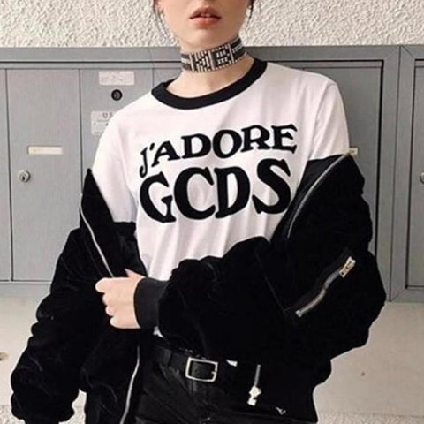 "J'Adore" Cropped Top