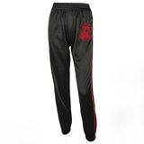 Dragon Embroidered Striped Trousers