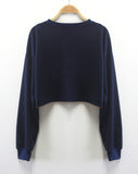 Two Tone Cropped Sweater
