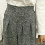 Wide Legged Wool Trousers