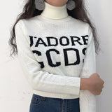 "J'Adore GCDS" Knitted Turtleneck