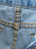 Cut Knee Zip Jeans