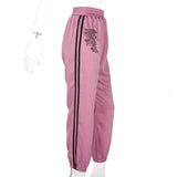 Satin Embroidered Tiger Trousers
