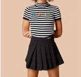 Knitted Sporty Striped Top