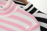 Knitted Sporty Striped Top