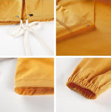 Cropped Orange Nylon Jacket