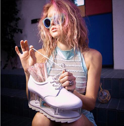 platform shoes transparent