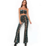 Snake Print Two Piece Outfit