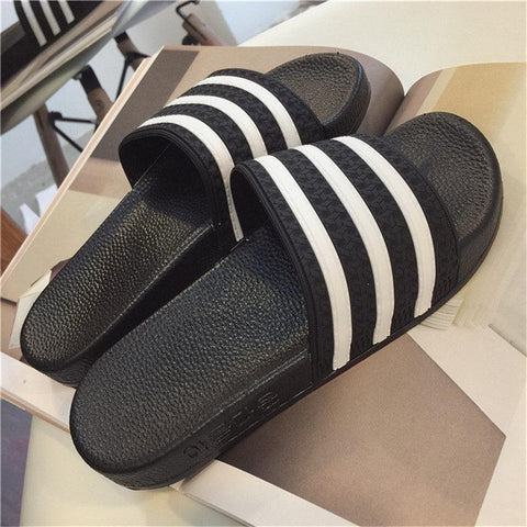 Vintage Striped Slippers