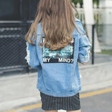 "Where Is My Mind?" Ripped Denim Jacket