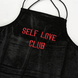 "Self Love Club" Velvet Top