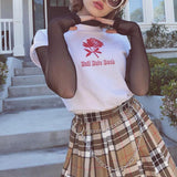 Plaid Skirt With Chain